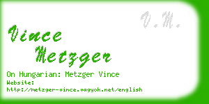 vince metzger business card